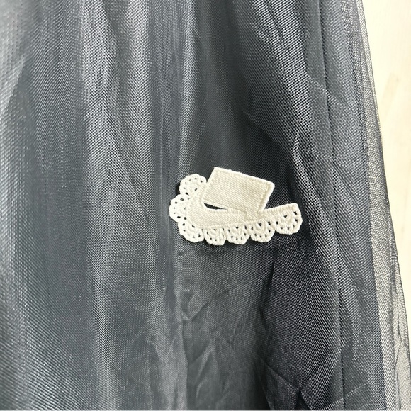 Women's Nike Woven Maxi Mesh Tulle Maxi Black Skirt Size X-Large Streetwear Goth - Picture 8 of 14